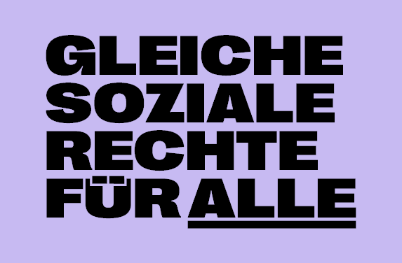 Logo des Netzwerks, Gleiche soziale Rechte für alle